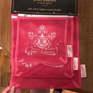 Juicy Couture Pink Mesh Laundry Bags Trio